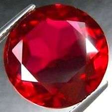 RED RUBY ROUND FACET