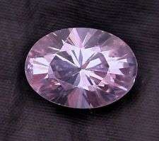 CUBIC ZIRCONIUM OVAL FACET - LAVENDER- 1.54CTS