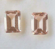 NATURAL OCTOGAON MORGANITE PAIR 1.09CT!