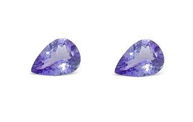 NATURAL TANZANITE PAIR!! STUNNING VIOLET BLUE 0.85CT!!
