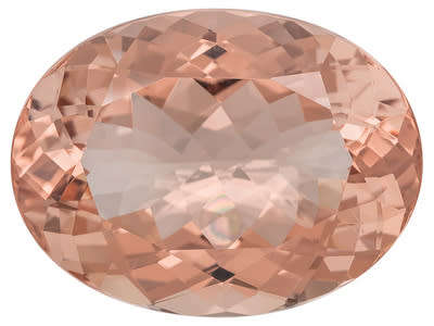 OUTSTANDING MULTIPLE FACET 2.25 NATURAL MORGANITE SALMON PEACH COLOUR OVAL SHAPE!!