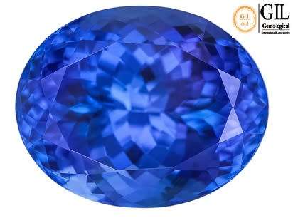 3.95 CT GIL CERTIFIED NATURAL TANZANITE INTENSE BLUISH VIOLET OVAL SHAPE - MAGNIFICENT!