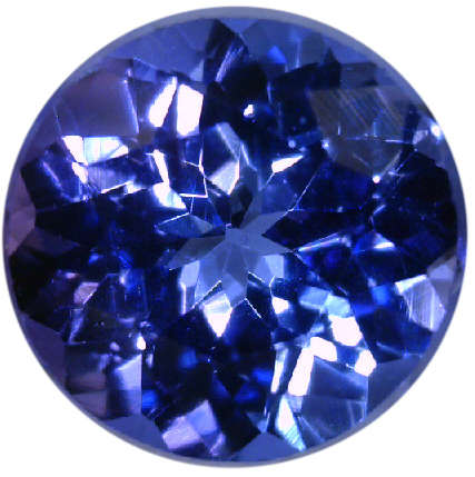0.63ct AAA+ STUNNING TANZANITE  BLUISH / VIOLET  100% NATURAL ROUND SHAPE!