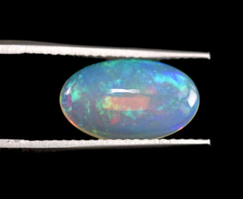 1.84ct MESMERIZING ETHIOPIAN WHITE OPAL OVAL SHAPE CABOCHON