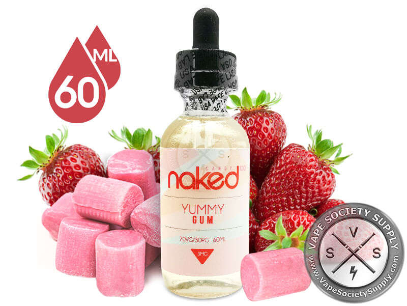 Naked 100 - Yummy Gum - E-liquid/Vape Juice/Smoke Juice 60ml 3mg