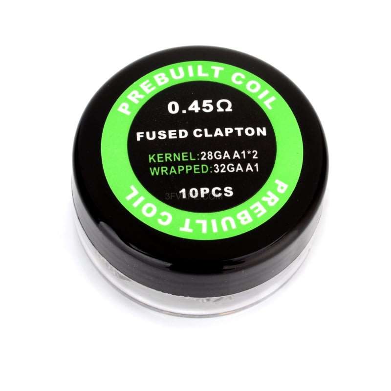 10pcs Prebuilt Kanthal A1 Fused Clapton Coil 0.45ohm Resistance Wire  RDA RDTA RBA RTA Mech Mod Coil