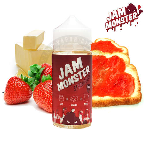 Strawberry 100ml by Jam Monster Eliquids 3mg E-liquid / Vape Juice/ Smoke Juice 100ml 3mg