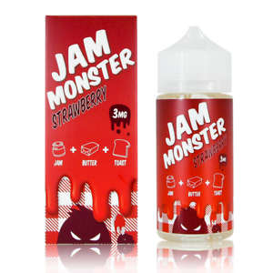 Strawberry 100ml by Jam Monster Eliquids 3mg E-liquid / Vape Juice/ Smoke Juice 100ml 3mg