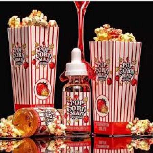 STRAWBERRY DRIZZLE BY POPCORN MAN E-LIQUID 60ml /Vape Juice/Smoke Juice 3mg