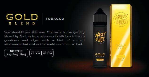 Nasty Juice Tobacco Series - Gold Blend- E-liquid/Vape Juice/Smoke Juice 60ml 3mg