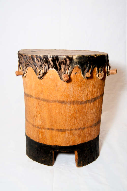African Hide and Wooden Percussion Instrument
