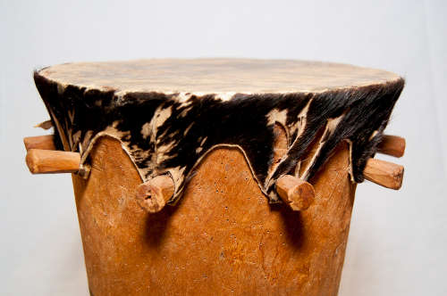 Unique Hide and Wooden African Percussion Instrument