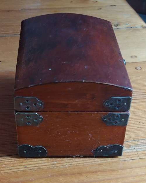 Beautiful solid wooden jewellery box with velvet interior