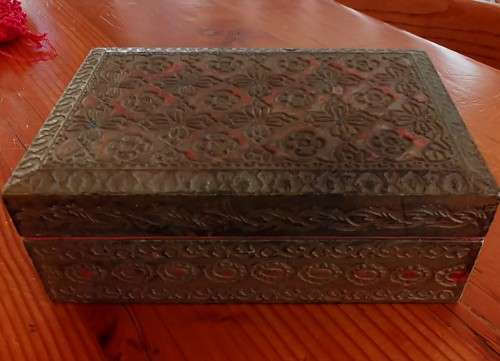 Aged Italian made Jewellery Box