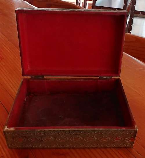 Aged Italian made Jewellery Box