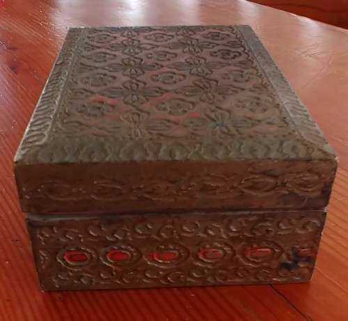 Aged Italian made Jewellery Box