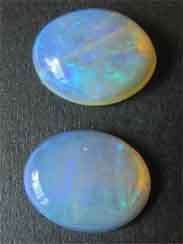 2 piece 9.00 x 7.00 mm Genuine Opal T. W. 2.09ct.