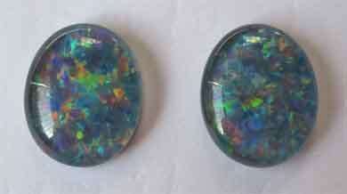 2 Pieces of 11.00 x 9.00 mm Triplet Opals T.W. 5.01 ct