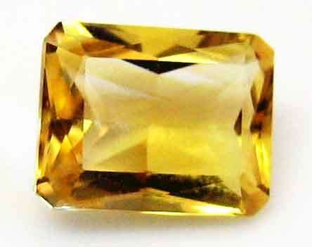 Genuine  8.00 x 10.00 mm Emerald cut Citrine 3.15 ct.