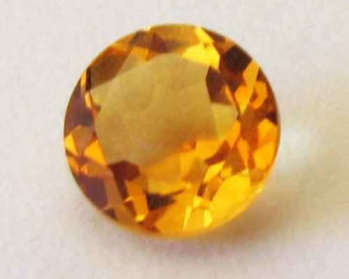 7.00mm round cut Citrine 1.20 ct
