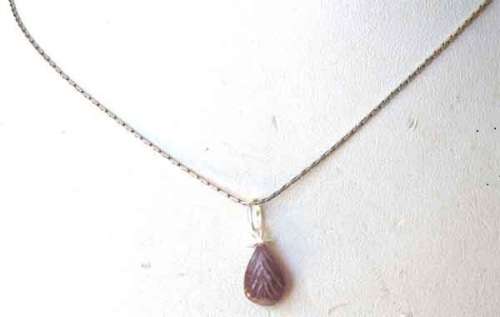 925 Sterling Silver Chain and Tourmaline Pendant