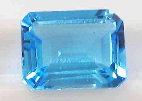 8.00 x 6.00 mm Emerald cut Blue Topaz 1.95 ct