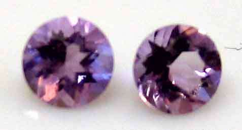 2 Pieces Amethyst 4.00 mm round T.W 0.43 ct.  Price for each