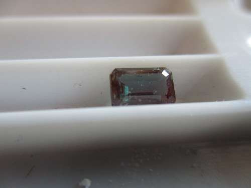 6.00 x 4.00mm Emerald cut Russian Hydrothermal Alexandrine 0.65ct.