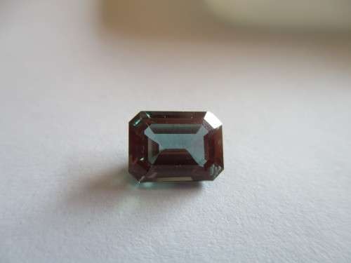 6.00 x 4.00mm Emerald cut Russian Hydrothermal Alexandrine 0.65ct.