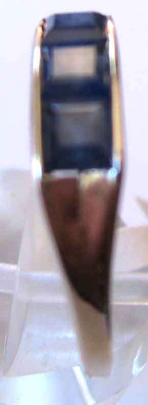 925 Sterling Silver and Genuine Blue Sapphires Ring