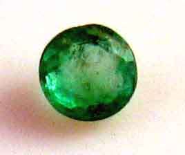 3.50 mm Round Genuine  Emerald 0.13 ct.