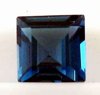 7.00 x 7.00  mm Princess/Square cut  South Sea  Blue Topaz 2.39 cts.