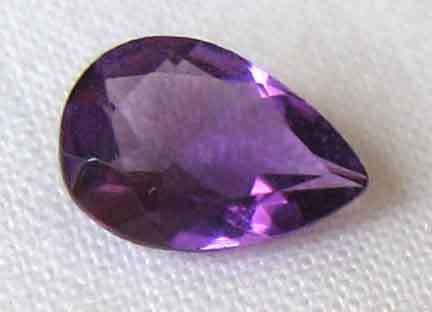7.00 x 5.00 mm Pear faceted  cut  Amethyst  0.48cts