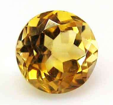 Genuine , 9.00 mm Round faceted cut Citrine 2.13 cts.