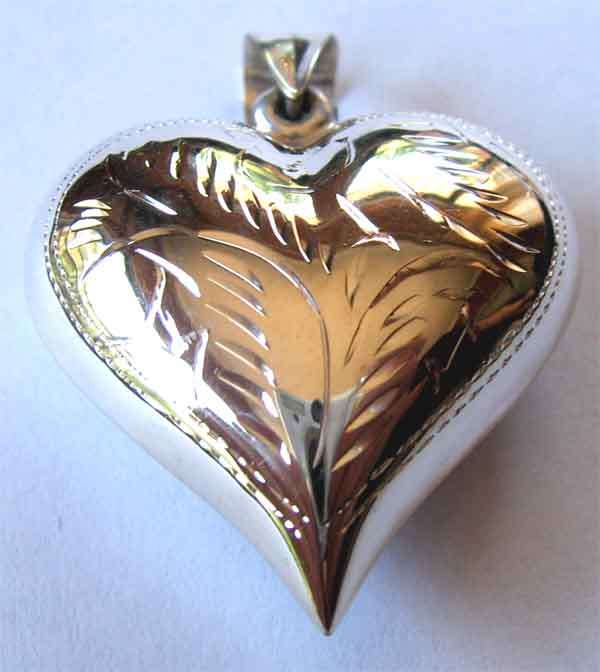 new-  Sterling Silver Heart Locket - Pendant