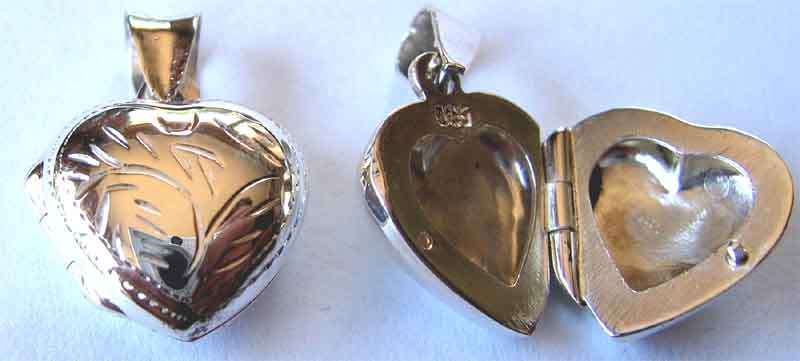 Lovely Sterling Silver Heart  locket- Pendant