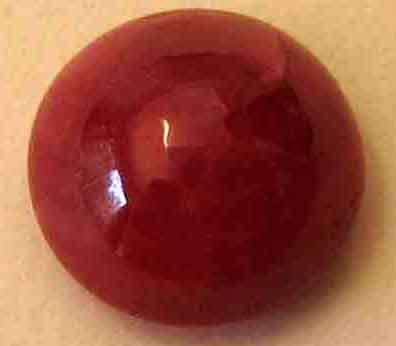 7.00 mm Round Cabachon cut ruby 1.80 cts.