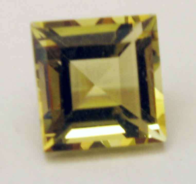 8.30 x 8.30 mm Princess cut  Lemon Quartz 3.12 cts.