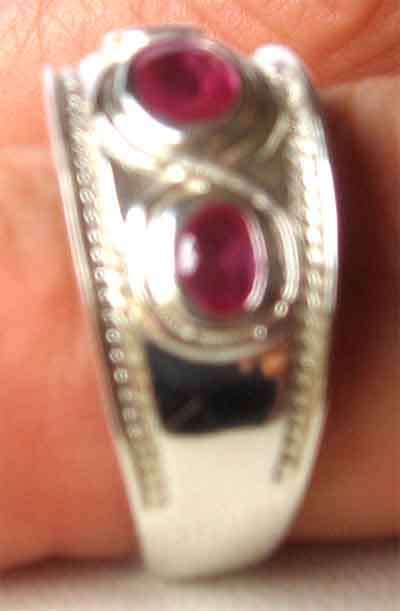 Gorgeous Sterling Silver and Rubies Ring