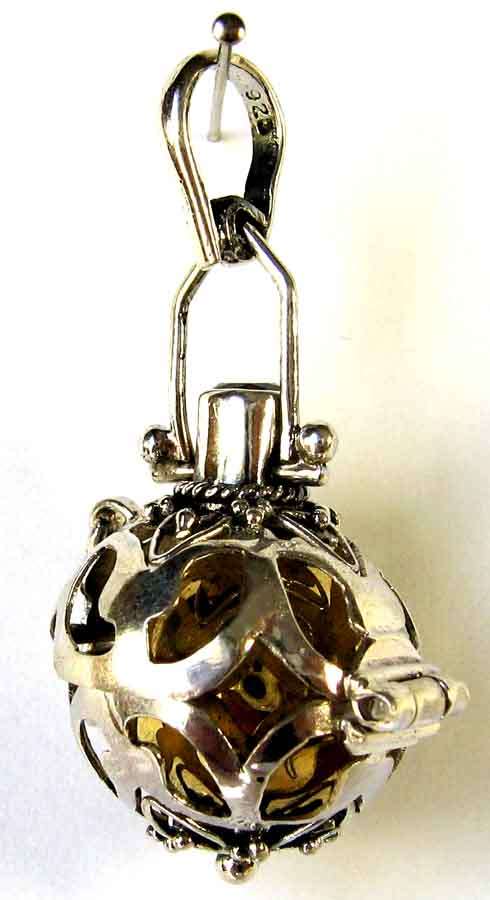 Sterling Silver Rattle Pendant