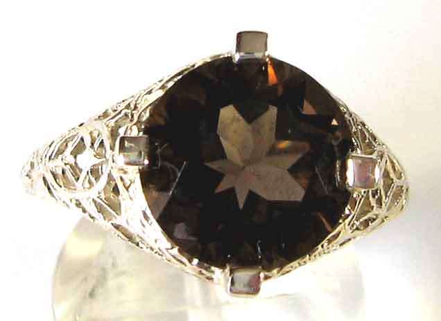 Beautiful Sterling Silver and Smoky Quartz Ring.