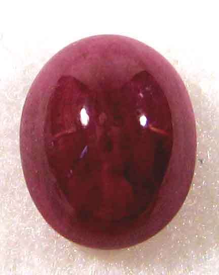 11.00 x 9.00 mm Oval Cabachon cut Ruby  5.34 ct.