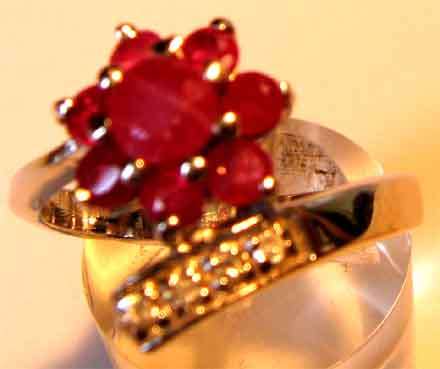Amazing, Sterling Silver and Rubies Ring.