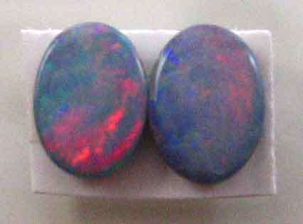 1 Lot, 2 Pieces of 7.00 x 5.00 mm Oval Doublets Opal ,T.W. 1.19 ct.