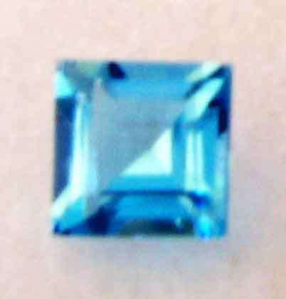 5.00 X 5.00 MM  PRINCESS CUT ,baby  BLUE TOPAZ 0.79 CT.