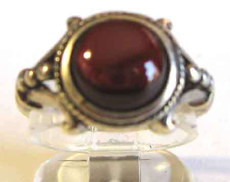 Sterling Silver and Genuine Garnet  Ring.