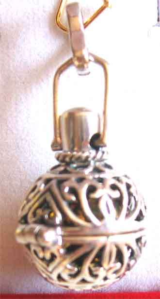 Cute - Sterling Silver '' rattle " Pendant