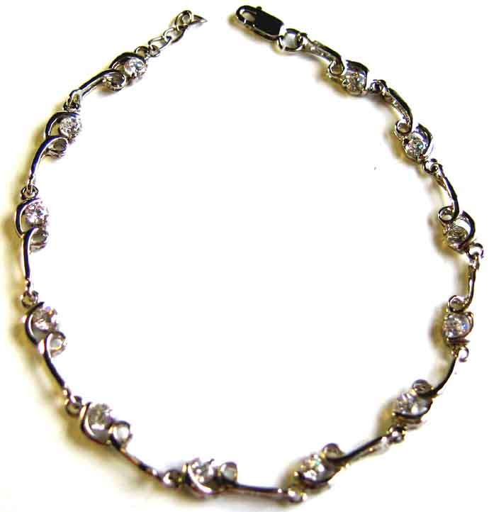 Genuine Sterling Silver and CZ Bracelet