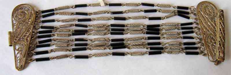 Sterling Silver Chain and Black Onyx Bracelet