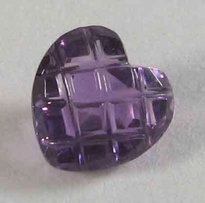 Genuine, 6.00 mm Heart Fancy cut Amethyst 0.80 ct.